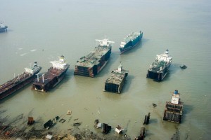The ship breaking yards      